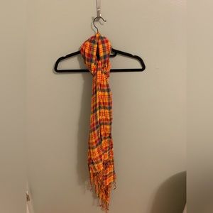 Bright Colored Plaid Scarf